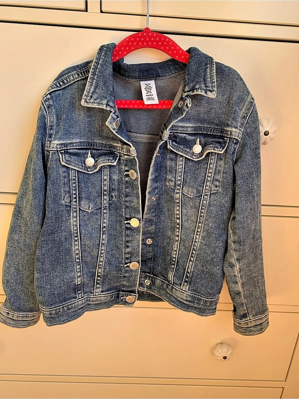 H&M Kids Denim Jacket Girls 7-8Y Denim Jacket Like New
